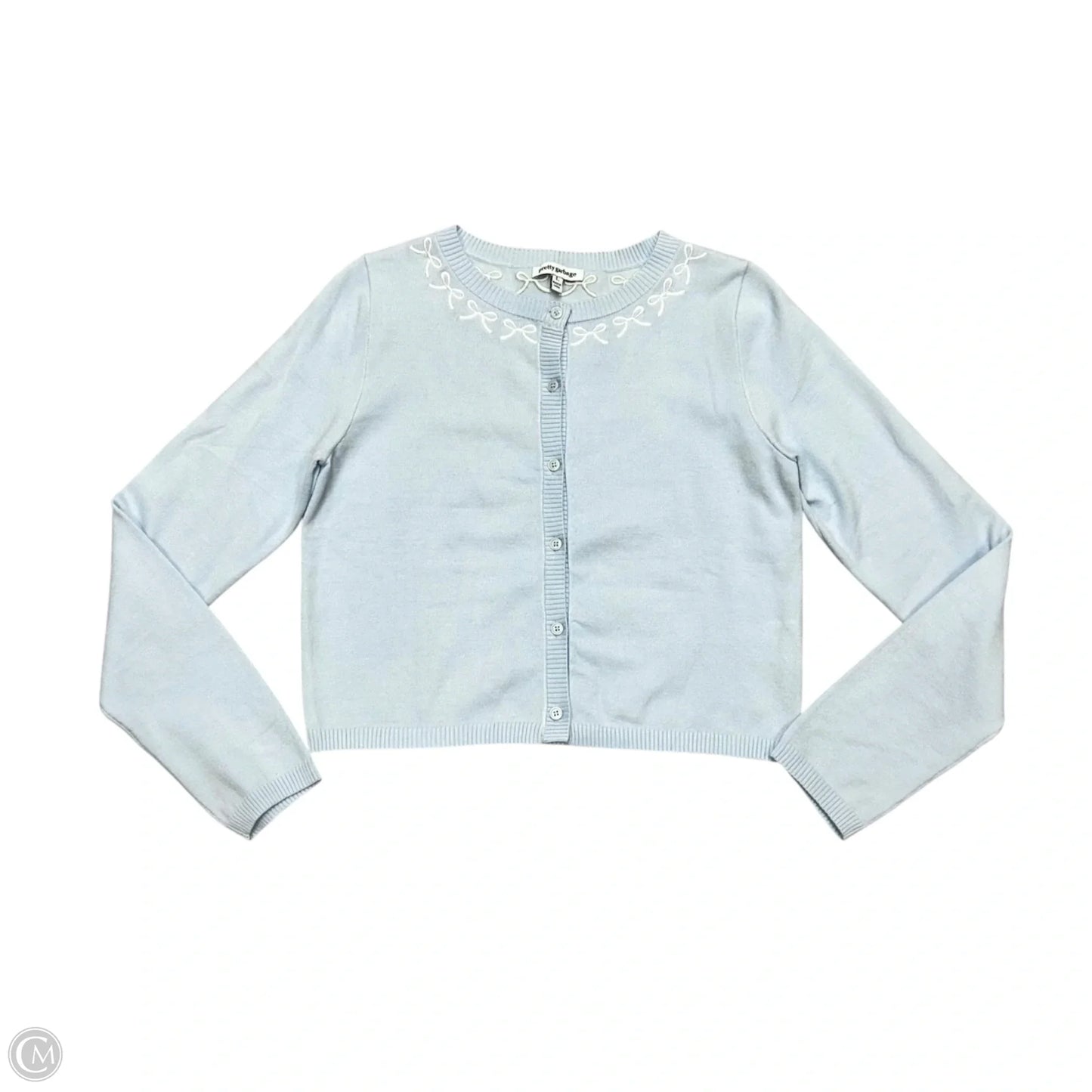 Cardigan By Pretty Garbage In Blue, Size: L