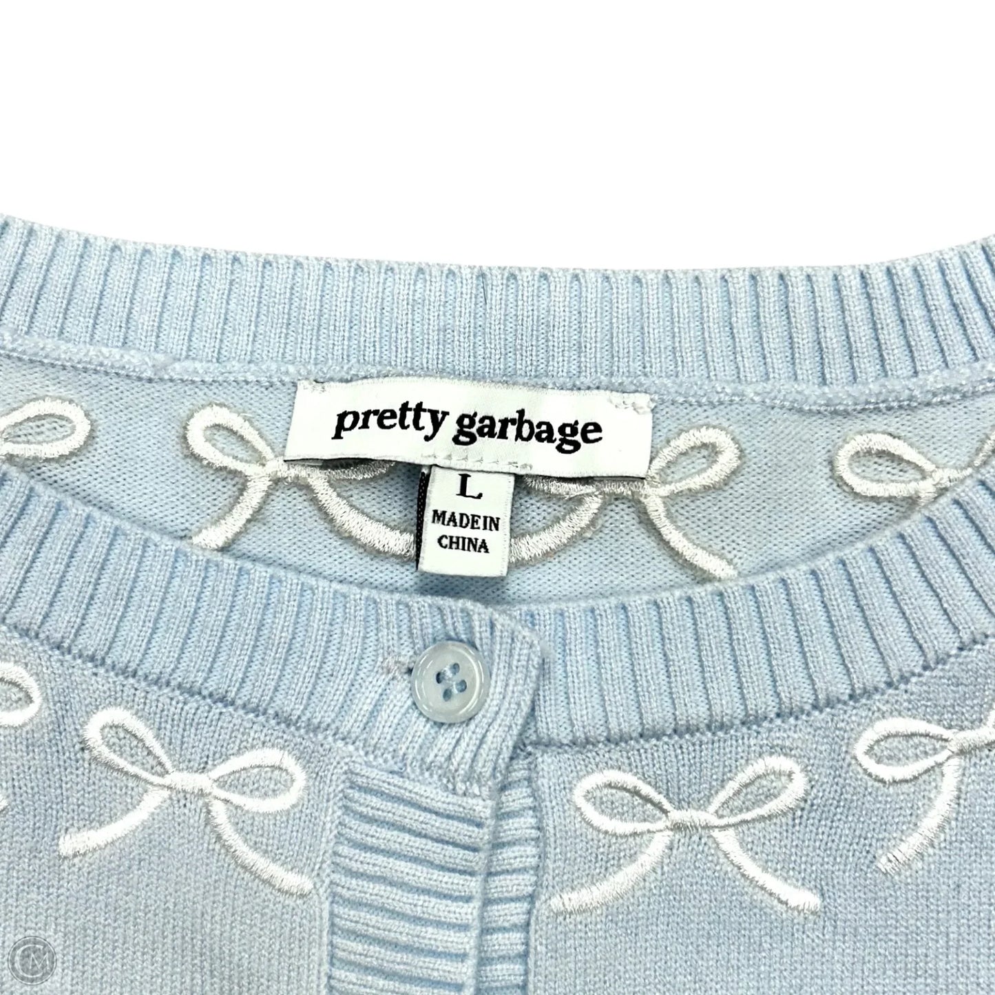 Cardigan By Pretty Garbage In Blue, Size: L