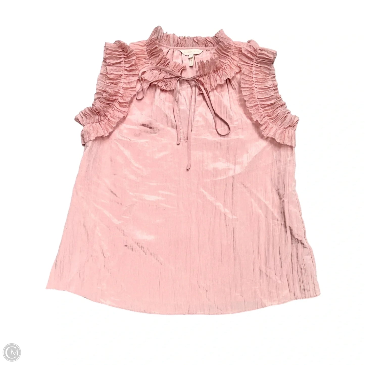 Blouse Sleeveless Designer By Rebecca Minkoff In Pink, Size: S