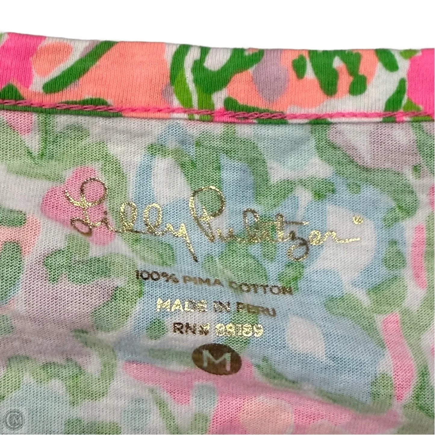 Dress Designer By Lilly Pulitzer In Green & Pink, Size: M