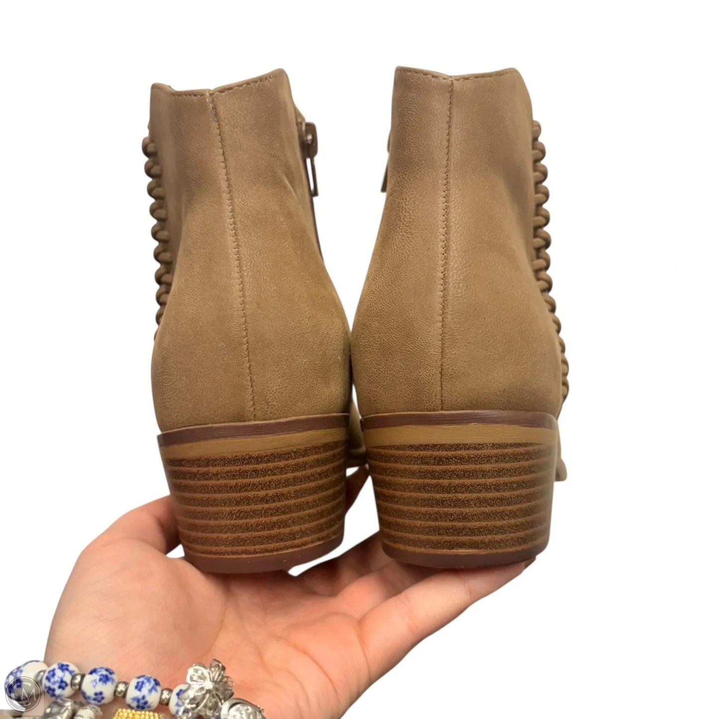 Boots Ankle Heels By Mia In Tan, Size: 8.5