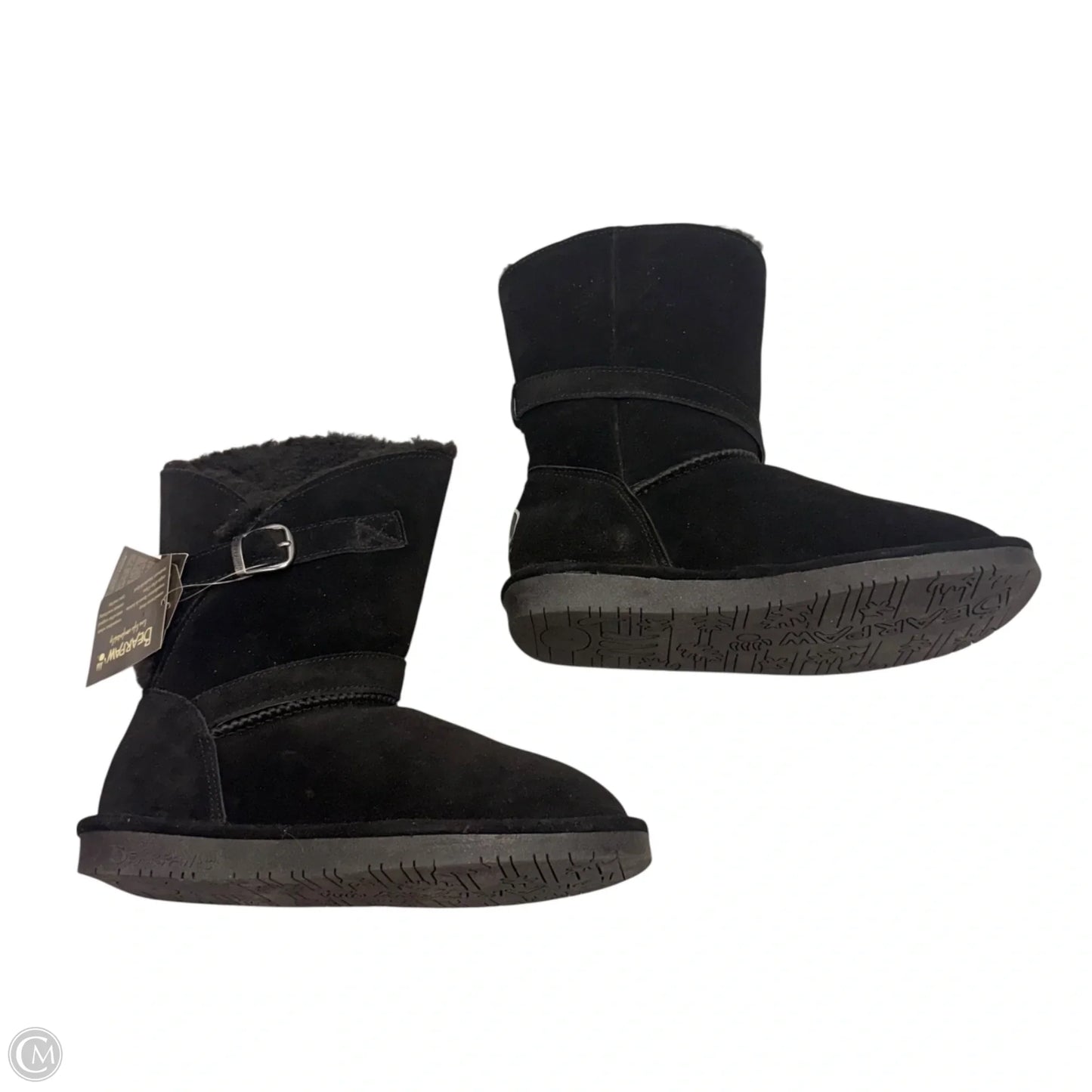 Boots Mid-calf Flats By Bearpaw In Black, Size: 7