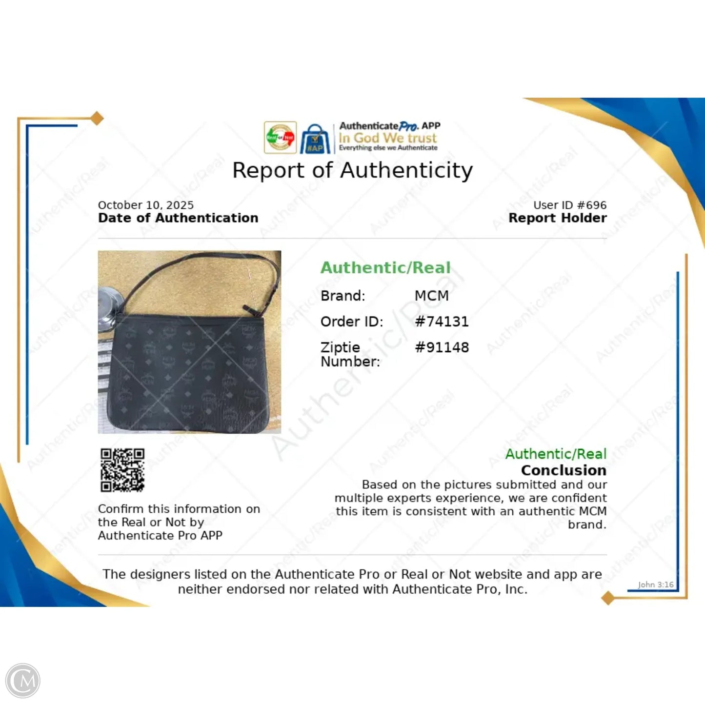 Clutch Luxury Designer By Mcm, Size: Medium