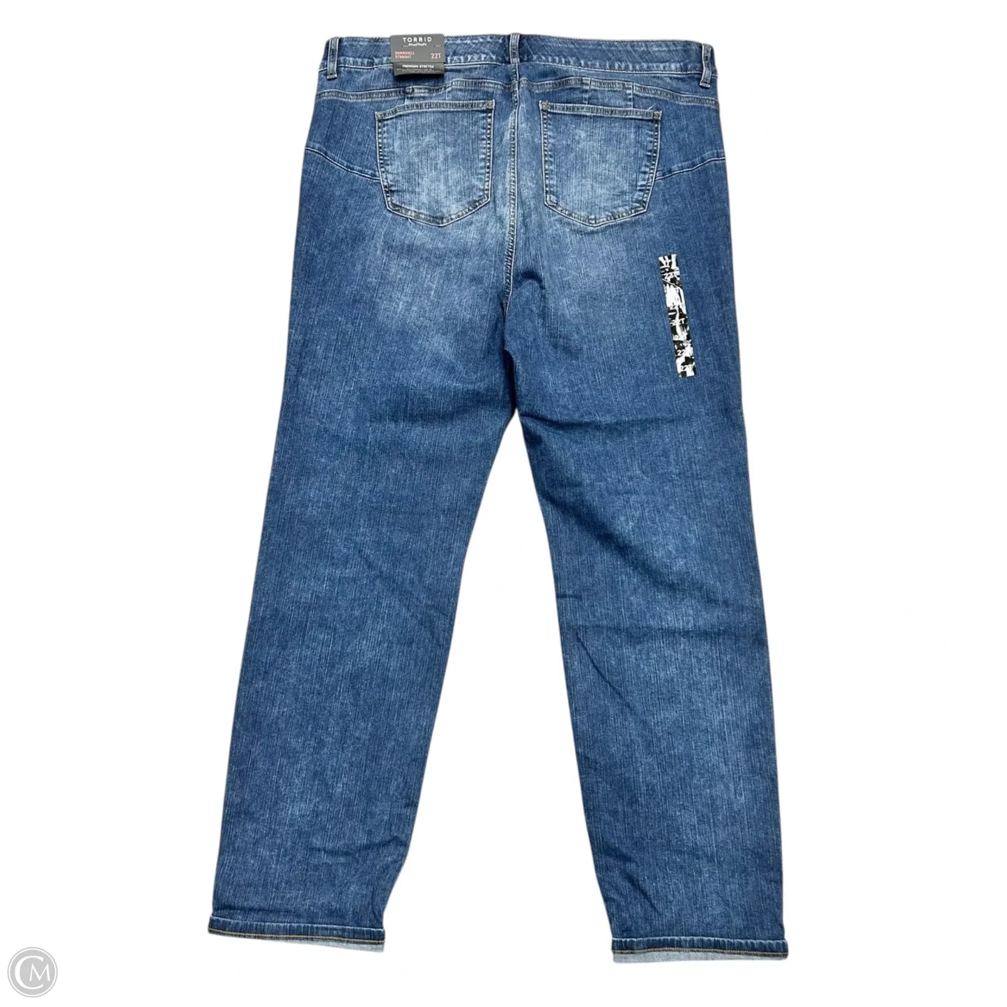 Jeans Straight By Torrid In Blue Denim, Size: 22t