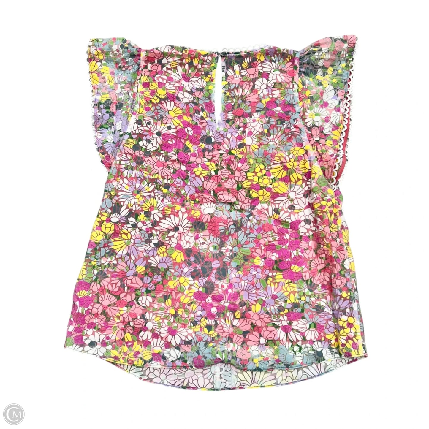 Top Short Sleeve Designer By Kate Spade In Floral Print, Size: S
