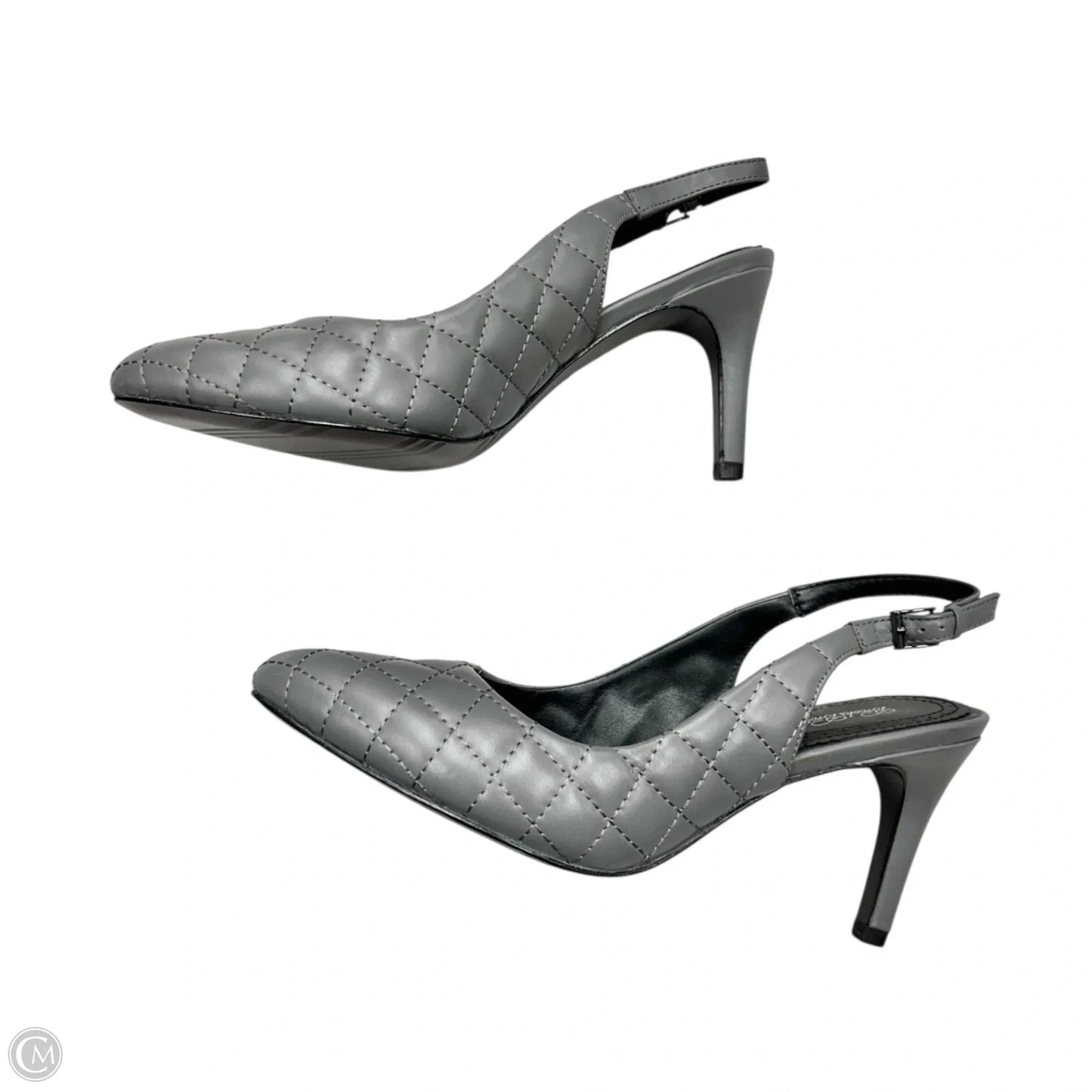 Shoes Heels Kitten By Brooks Brothers In Grey, Size: 7.5