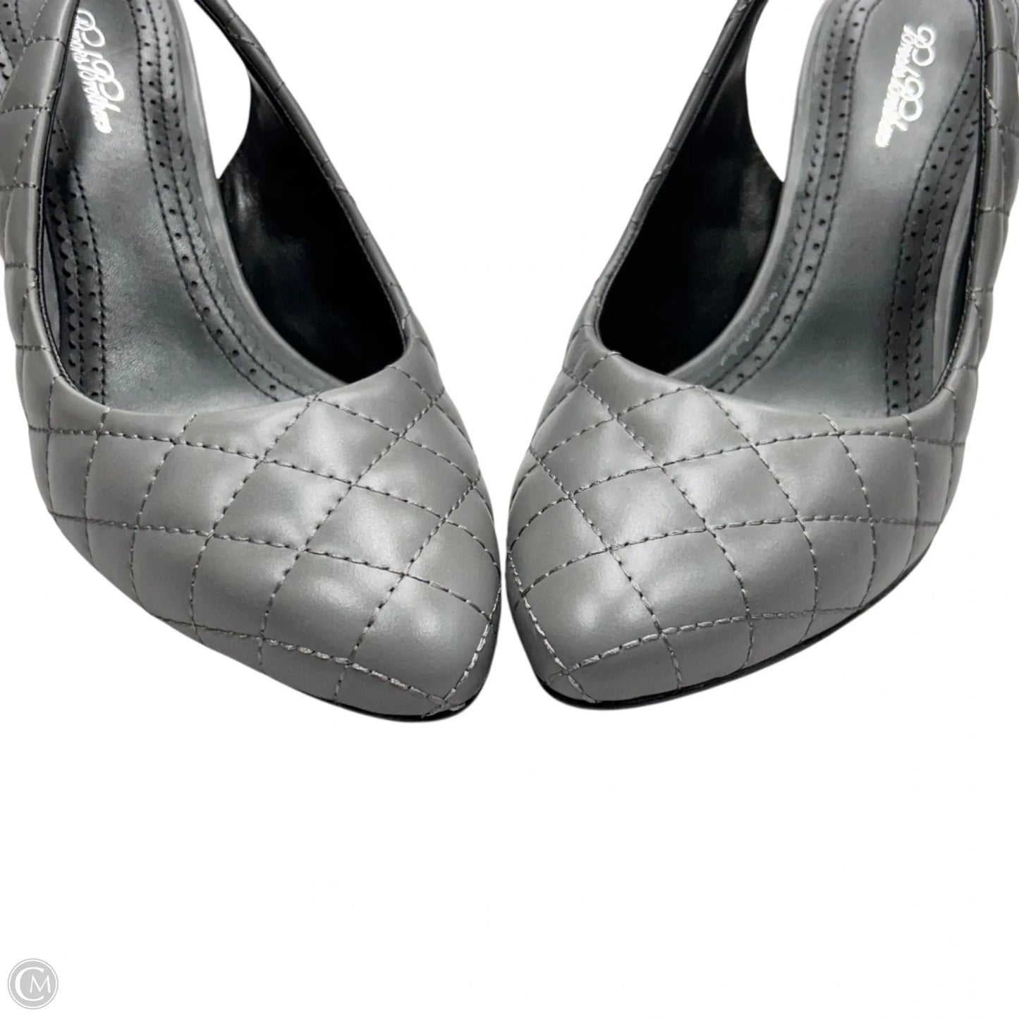 Shoes Heels Kitten By Brooks Brothers In Grey, Size: 7.5