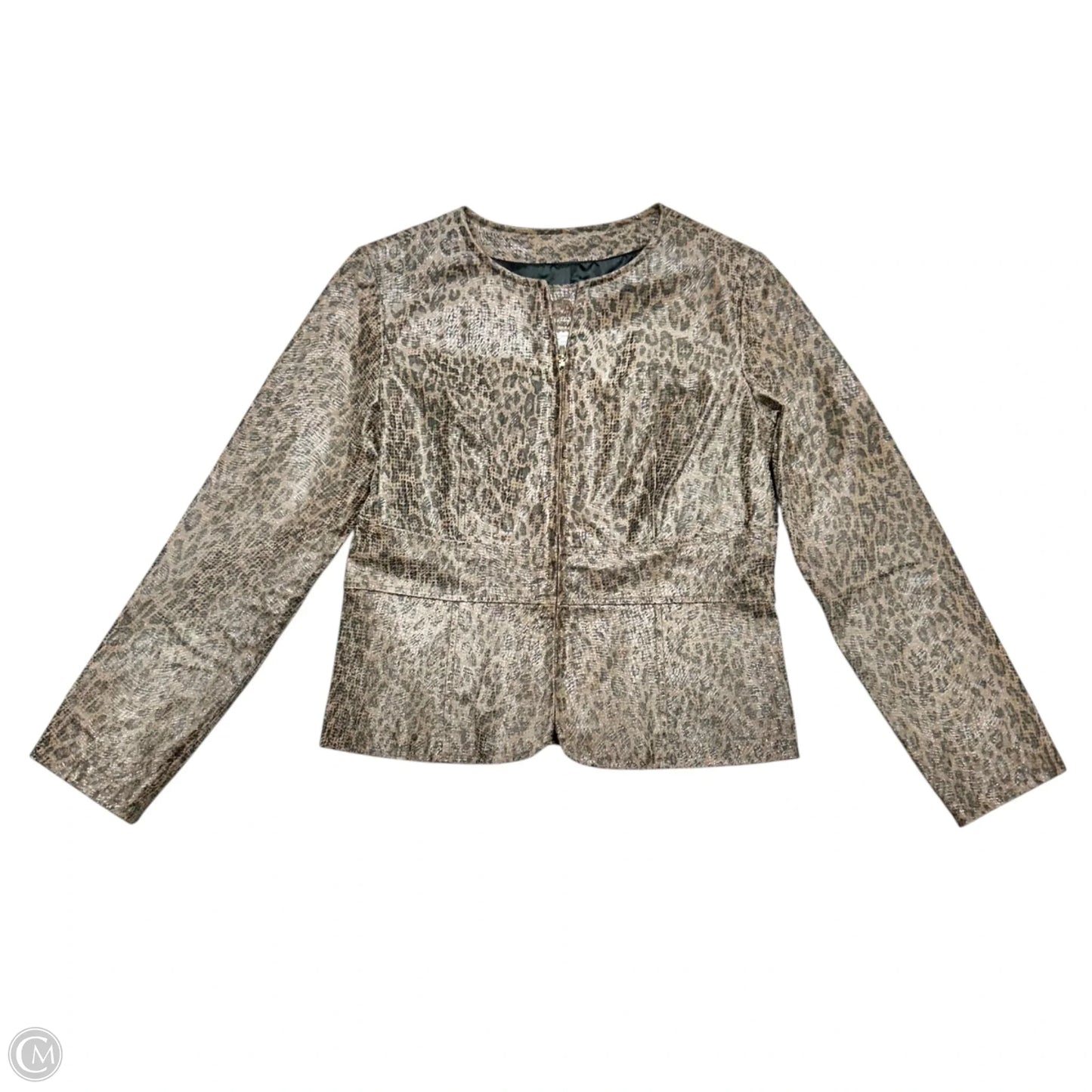 Jacket Leather By Live A Little In Leopard Print, Size: M