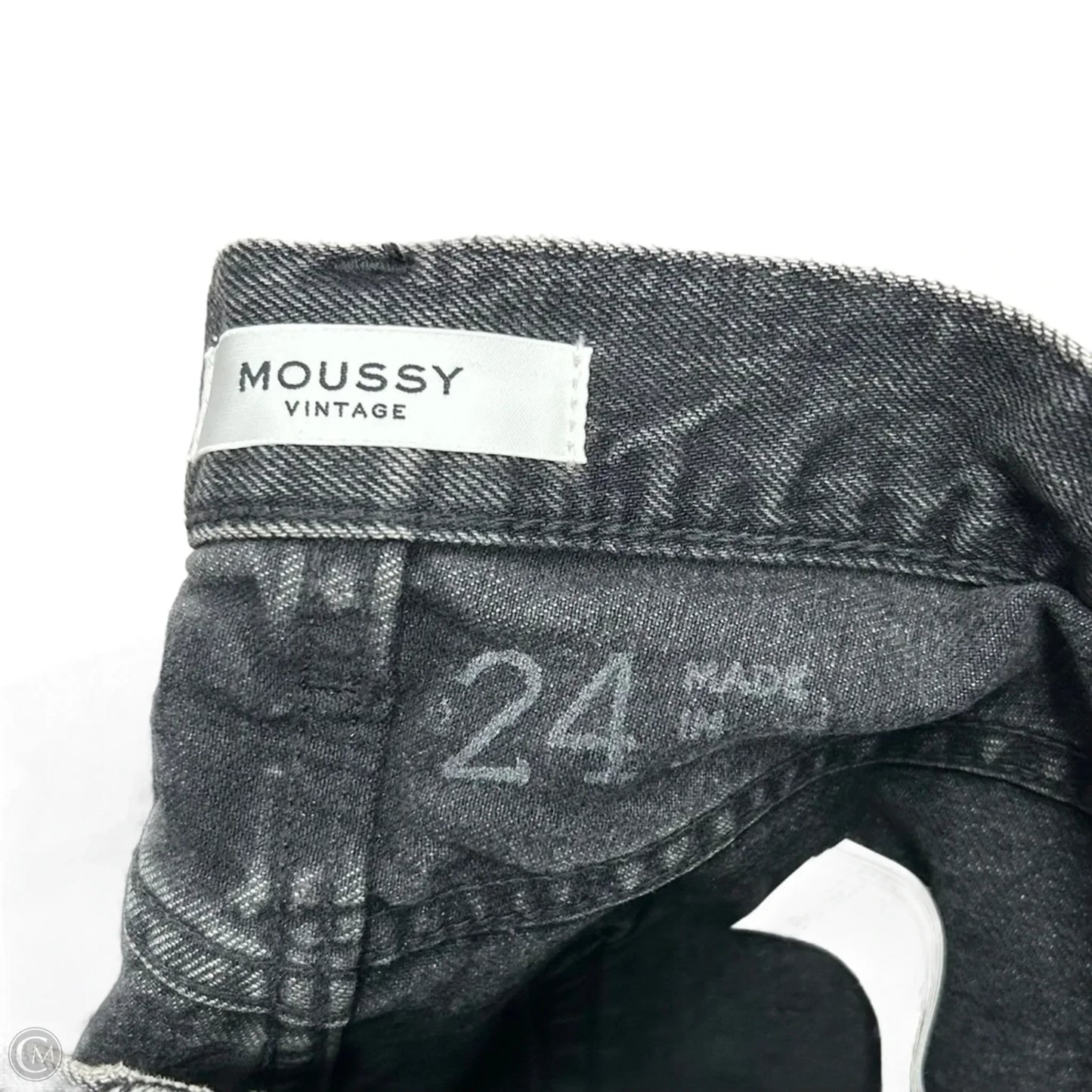 Jeans Straight By Moussy In Grey Denim, Size: 0