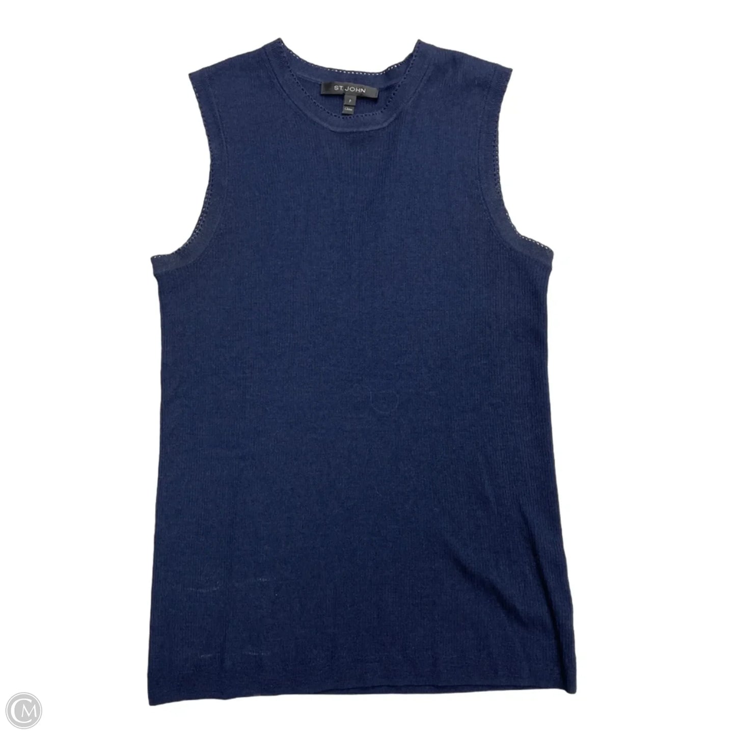 Top Sleeveless By St. John In Navy, Size: S