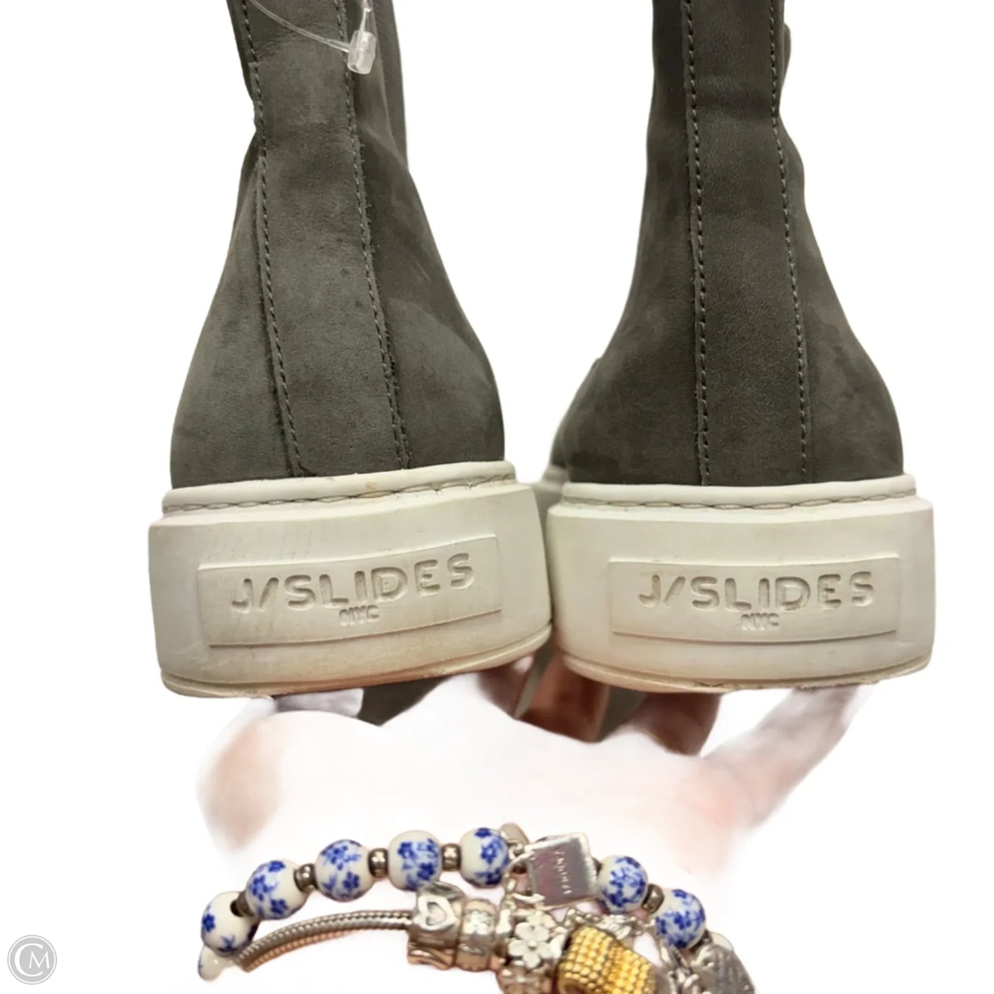 Shoes Sneakers By J Slides In Grey, Size: 8