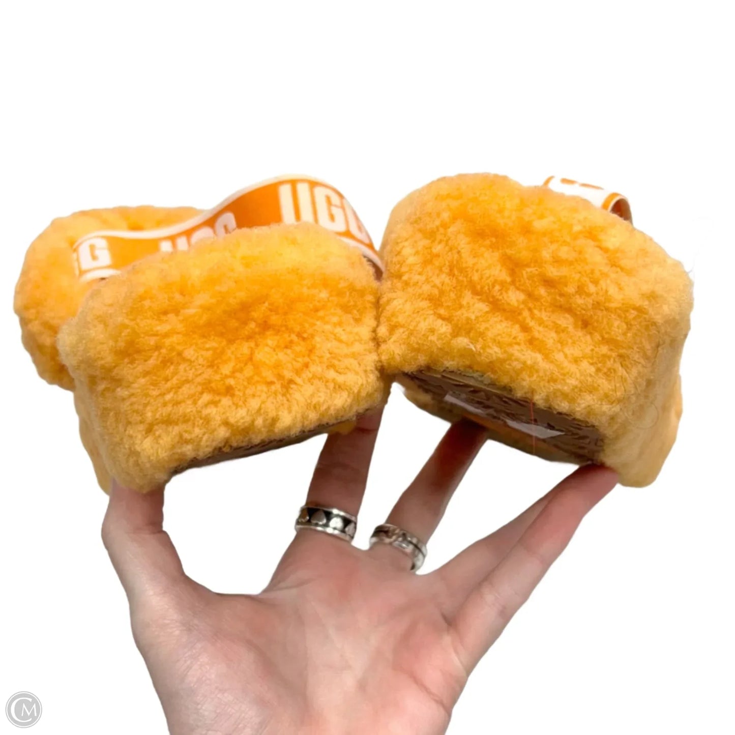 Slippers Designer By Ugg In Orange, Size: 11