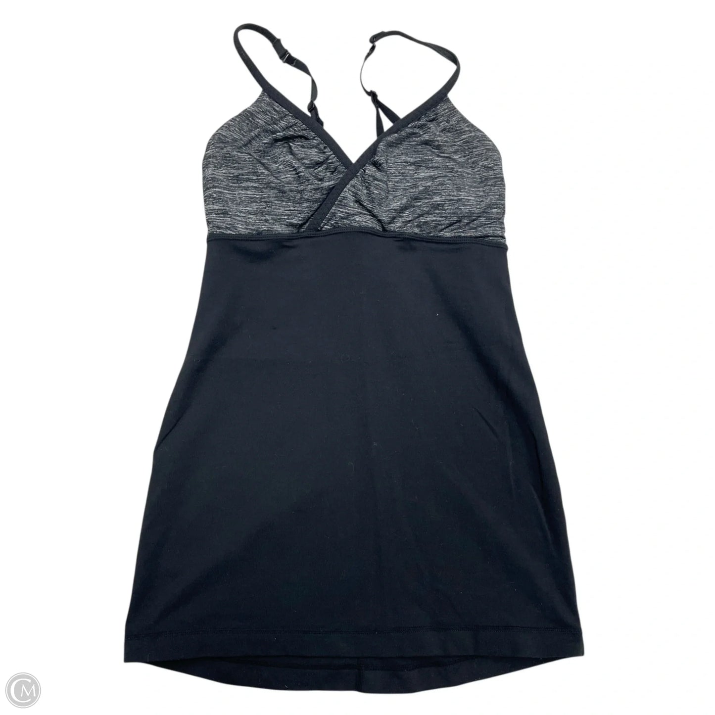 Athletic Tank Top By Lululemon In Black & Grey, Size: S