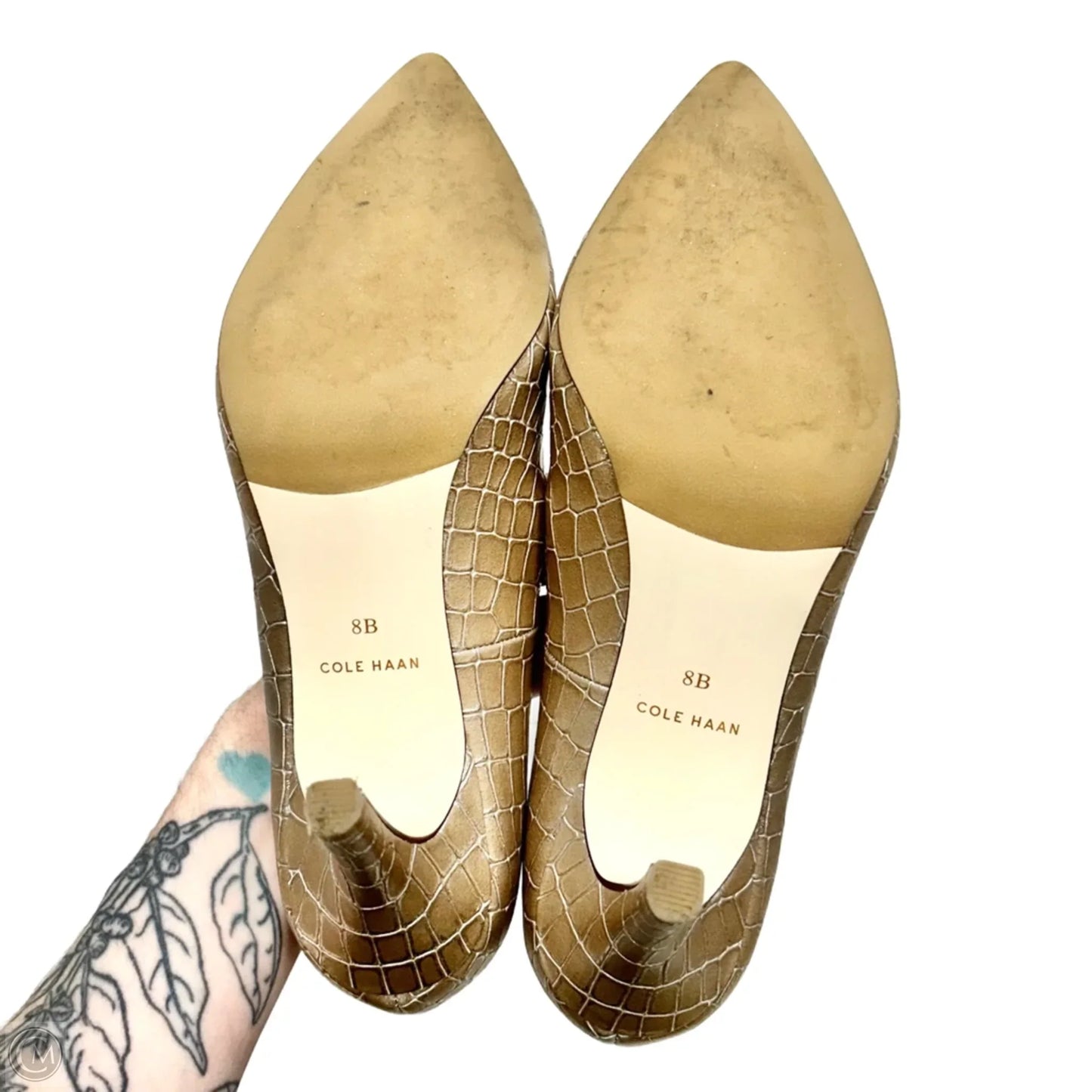 Shoes Heels Kitten By Cole-haan In Gold, Size: 8