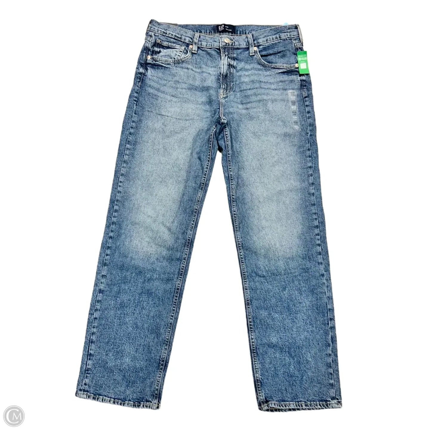 Jeans Straight By Gap In Blue Denim, Size: 12l