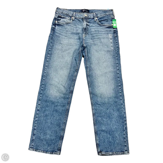 Jeans Straight By Gap In Blue Denim, Size: 12l