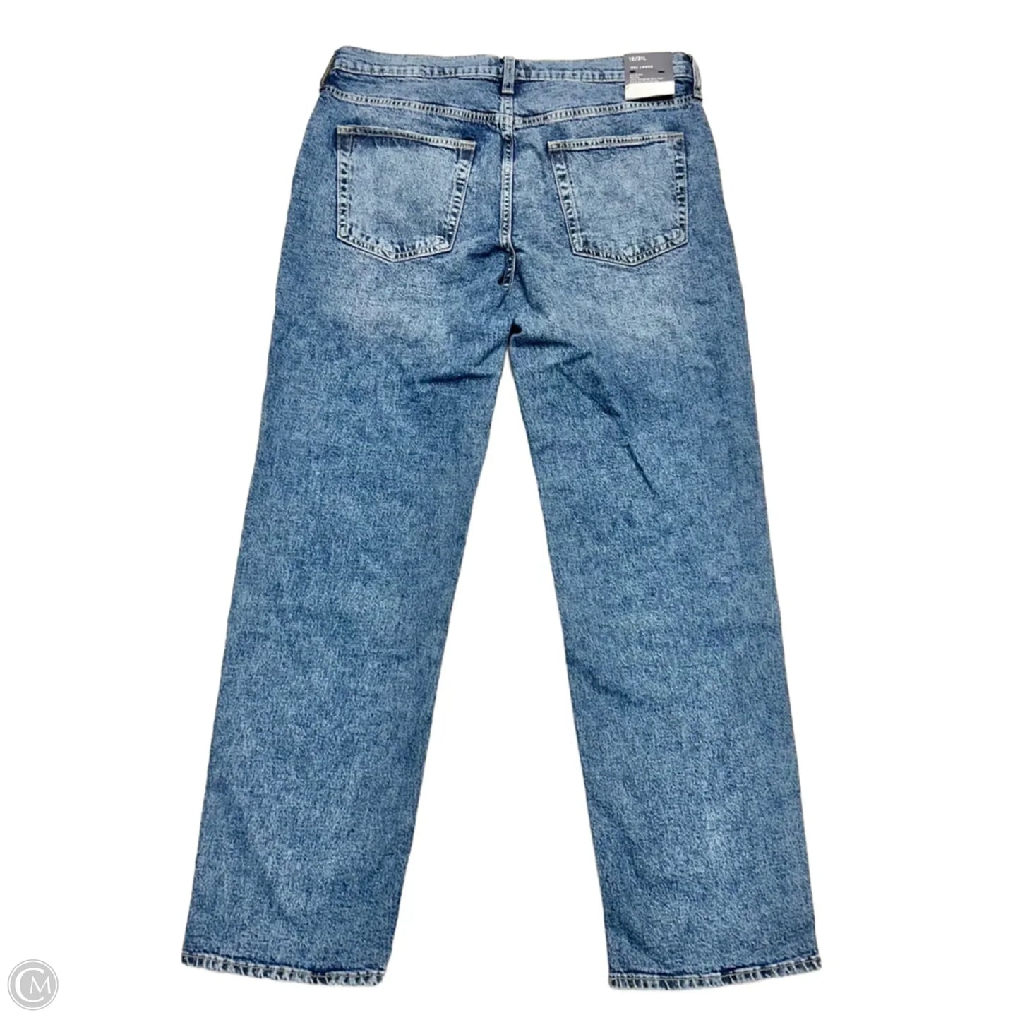 Jeans Straight By Gap In Blue Denim, Size: 12l