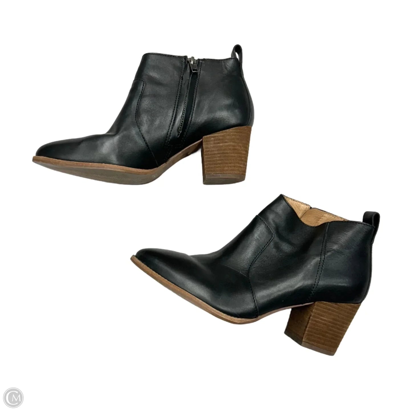 Boots Leather By Madewell In Black, Size: 8