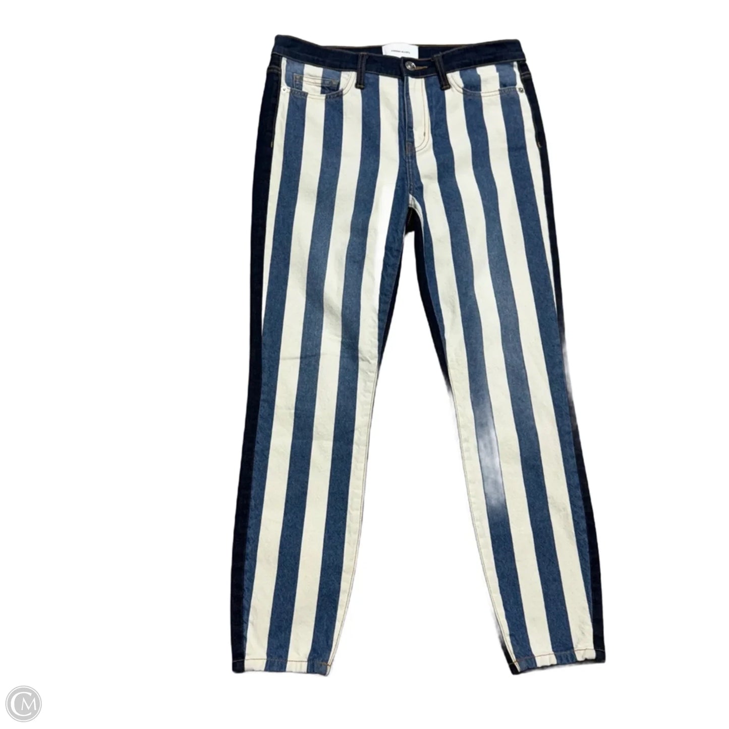 Jeans Straight By Current Elliott In Blue & White, Size: 6
