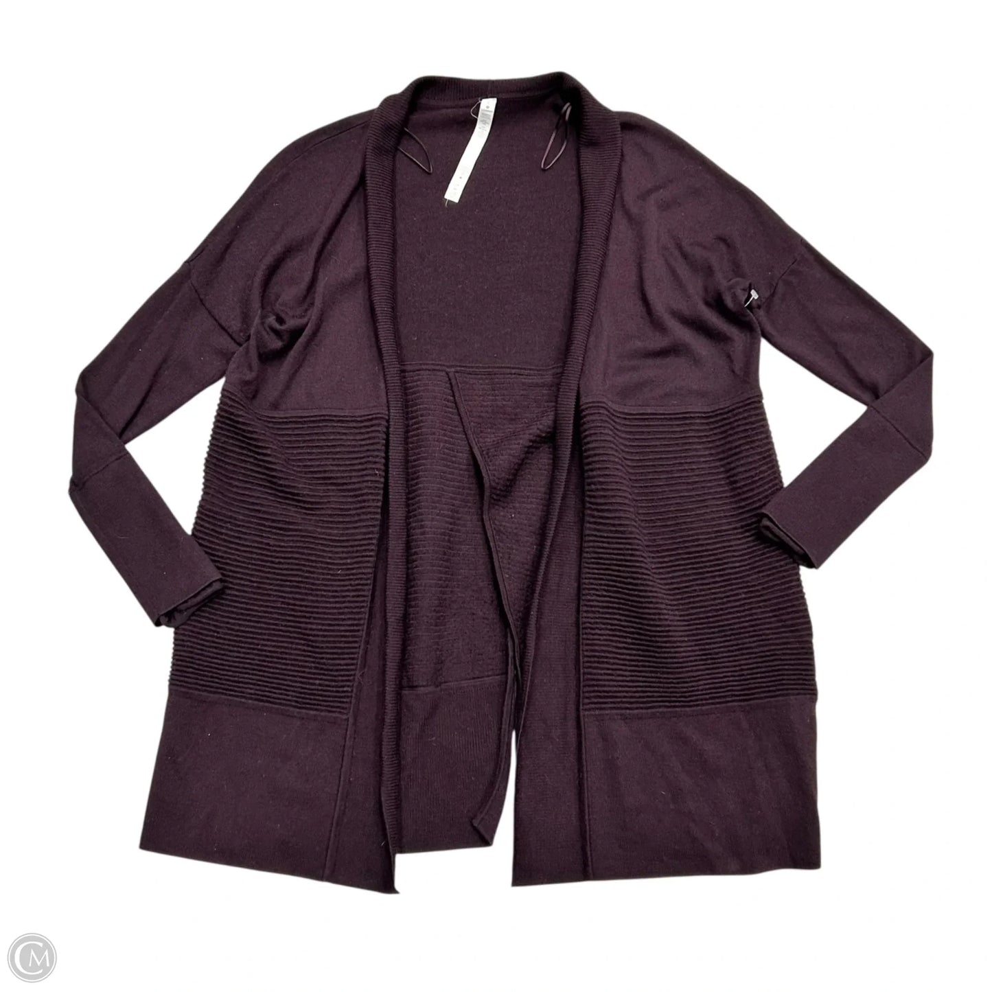 Sweater Cardigan By Lululemon In Purple, Size: M