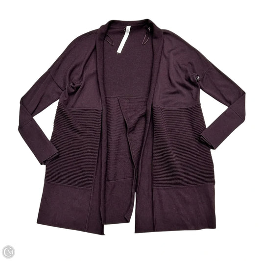 Sweater Cardigan By Lululemon In Purple, Size: M