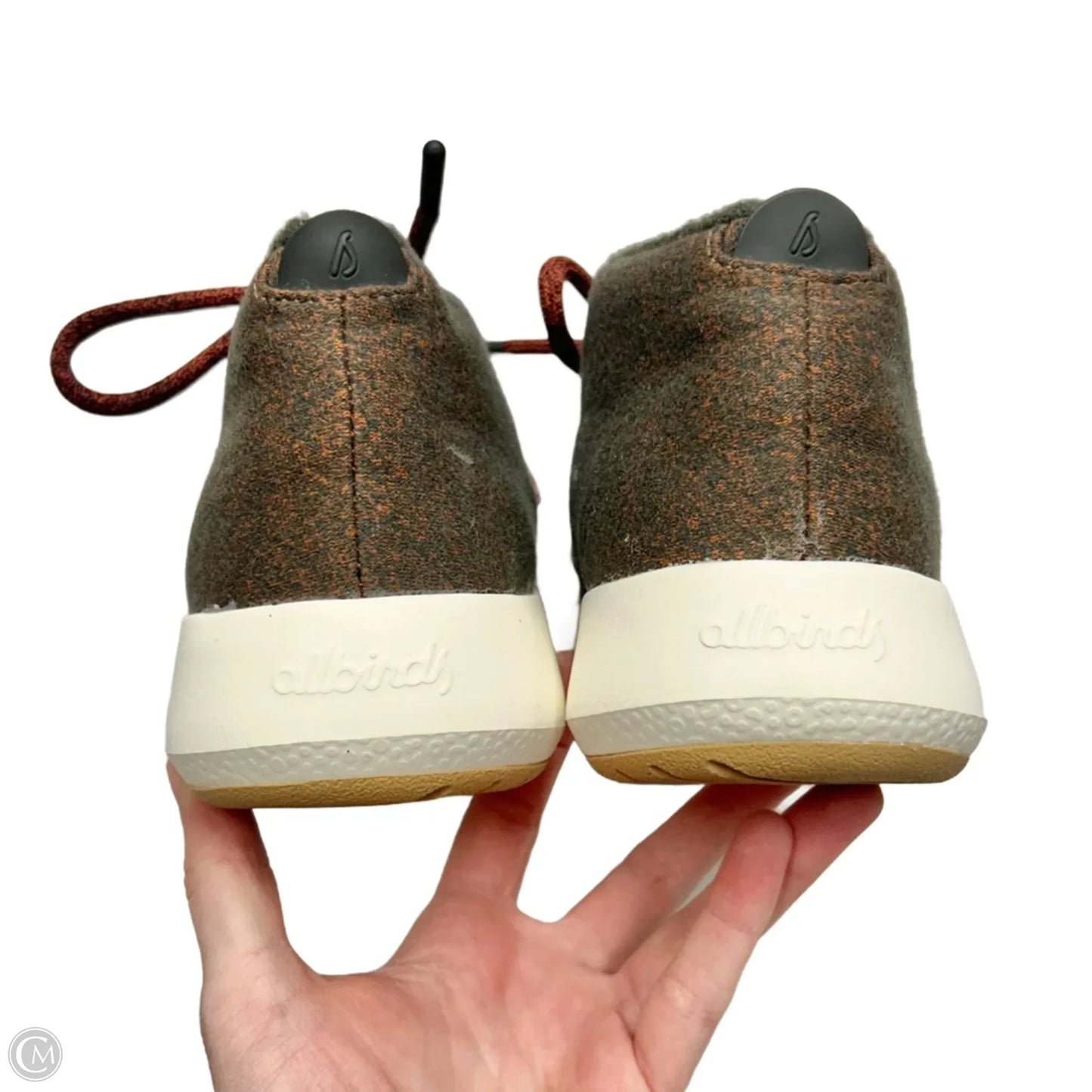 Shoes Sneakers By Allbirds In Grey & Orange, Size: 5