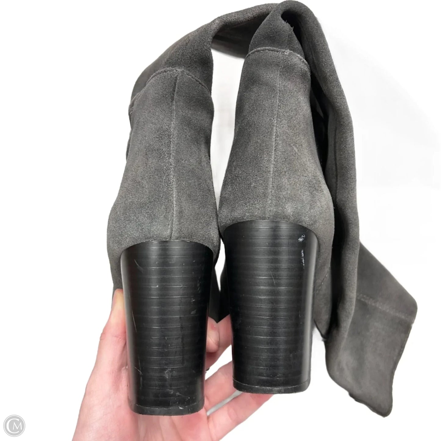 Boots Knee Heels By Sam Edelman In Grey, Size: 7