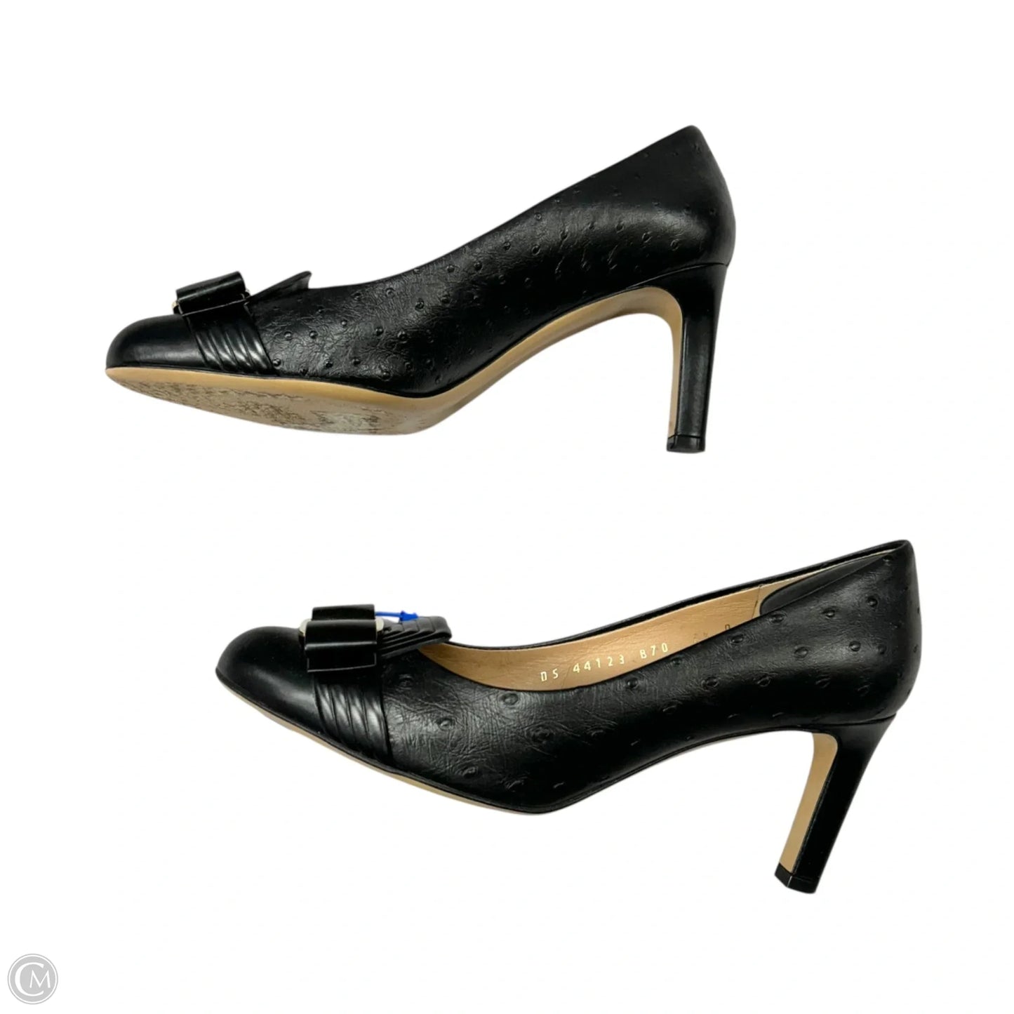 Shoes Luxury Designer By Ferragamo In Black, Size: 6.5