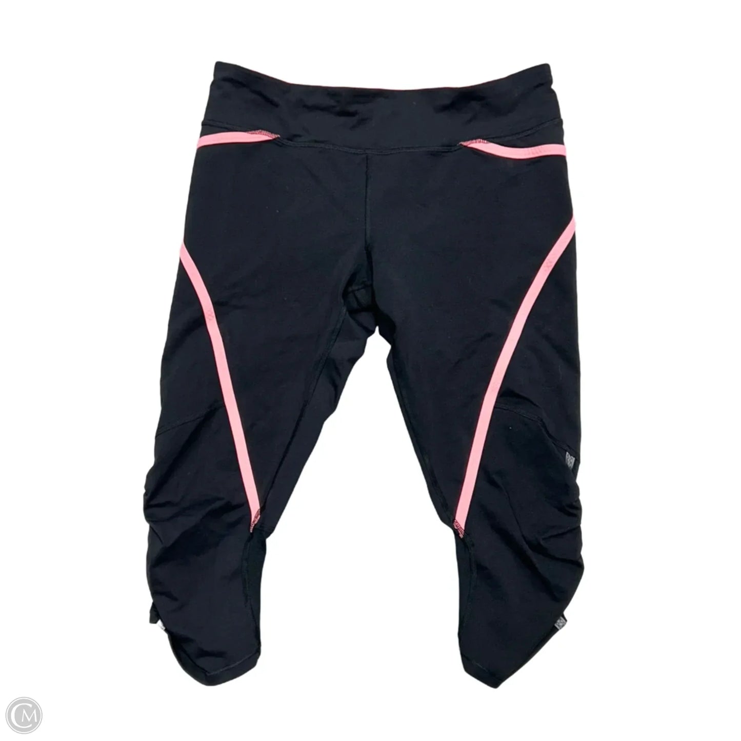 Athletic Leggings Capris By Lululemon In Black & Pink, Size: M