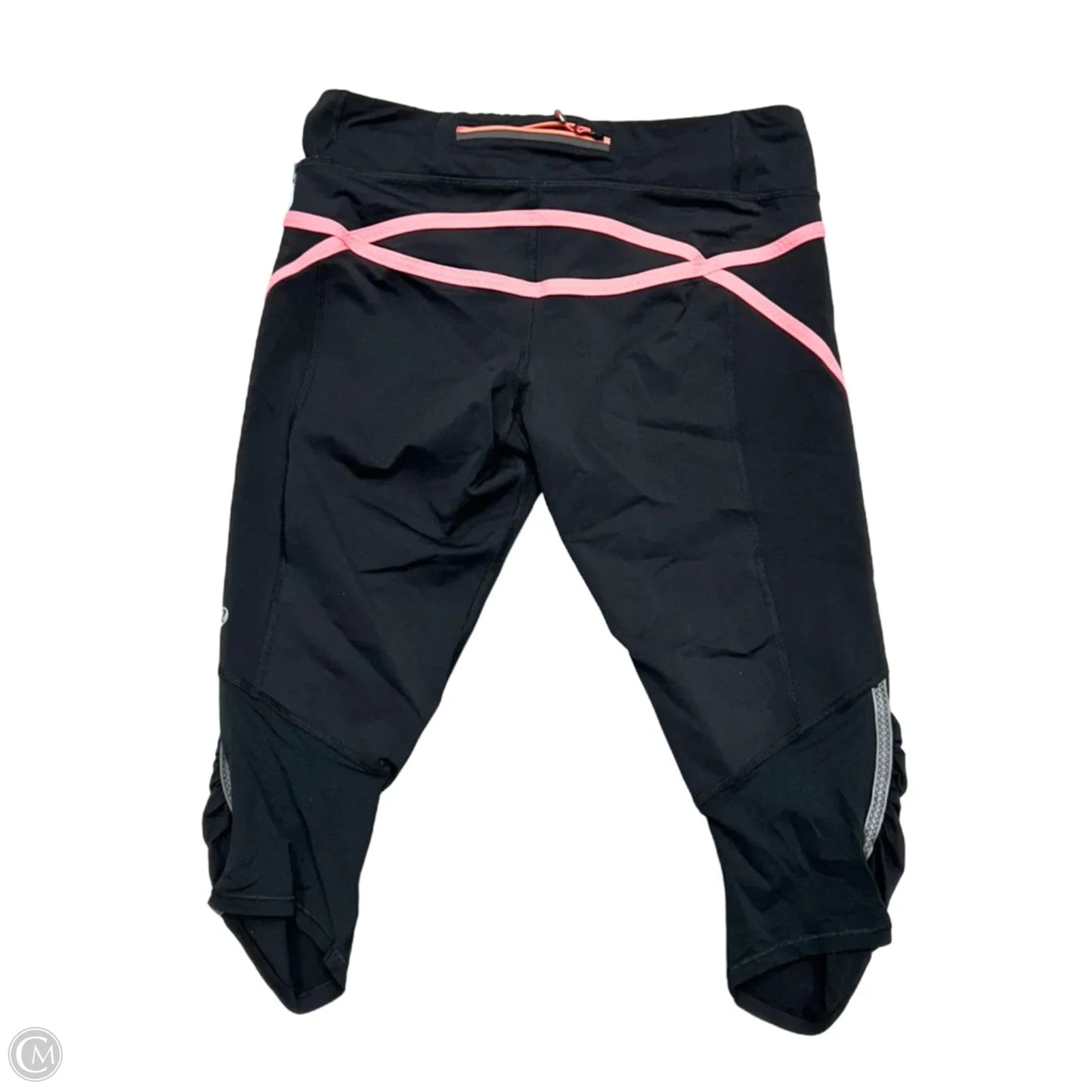 Athletic Leggings Capris By Lululemon In Black & Pink, Size: M