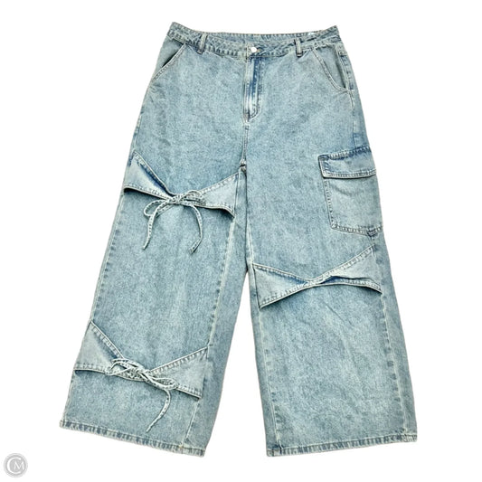Jeans Wide Leg By Cider In Blue Denim, Size: Xl
