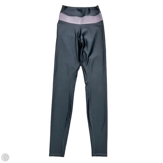 Athletic Leggings By Alo In Grey & Purple, Size: Xxs