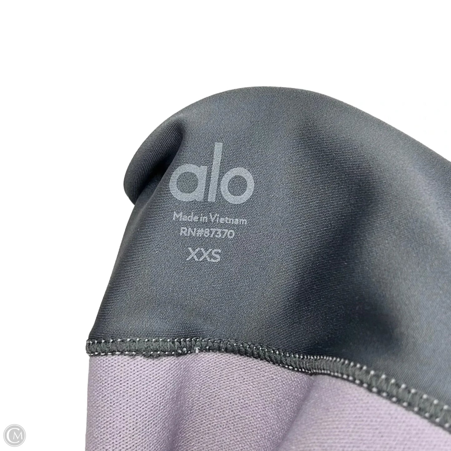 Athletic Leggings By Alo In Grey & Purple, Size: Xxs
