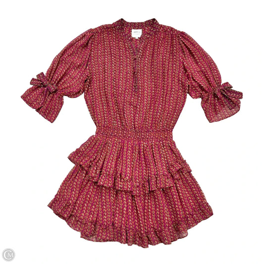 Dress Designer By Misa In Orange & Purple, Size: Xs