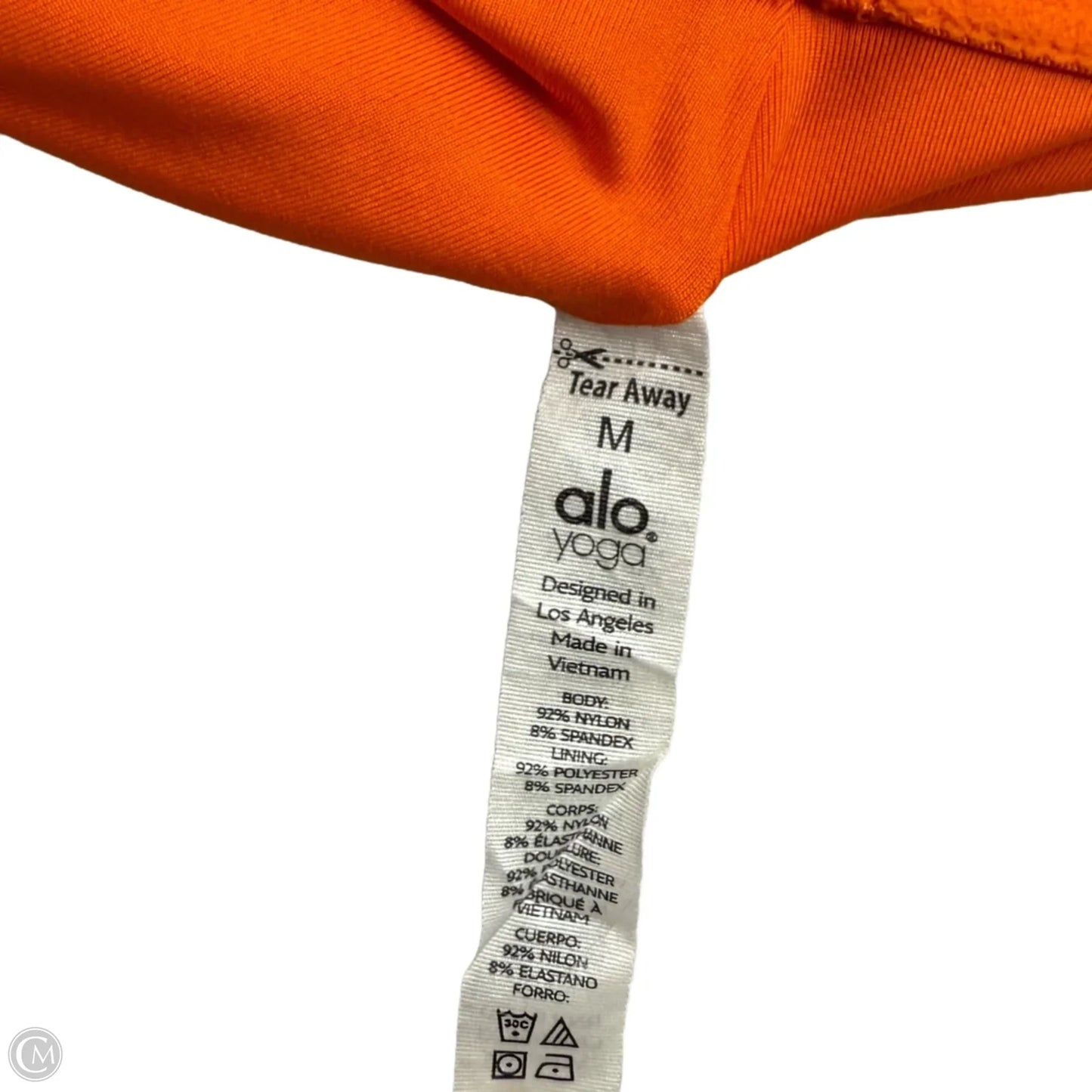 Athletic Bra By Alo In Orange, Size: M