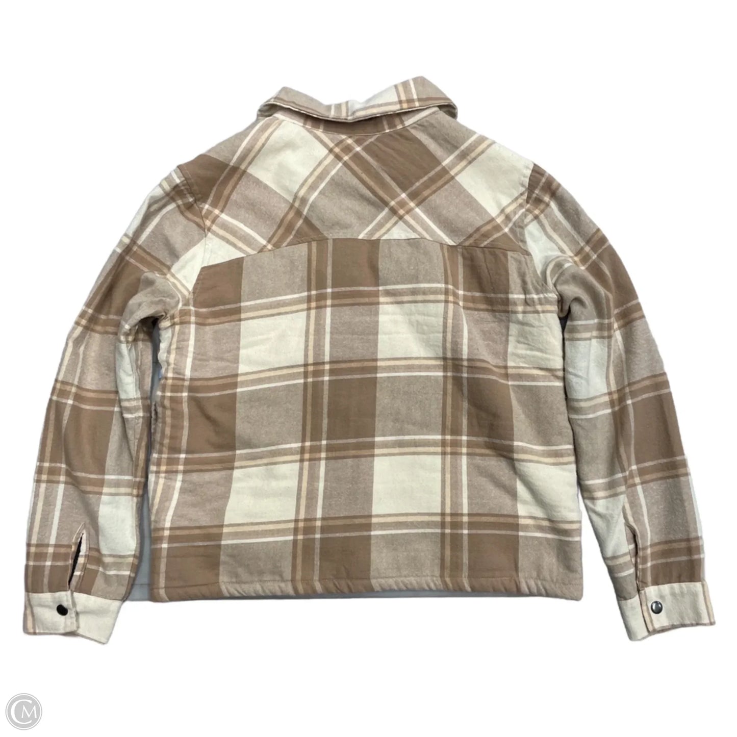 Jacket Shirt By Lucky Brand In Cream, Size: M