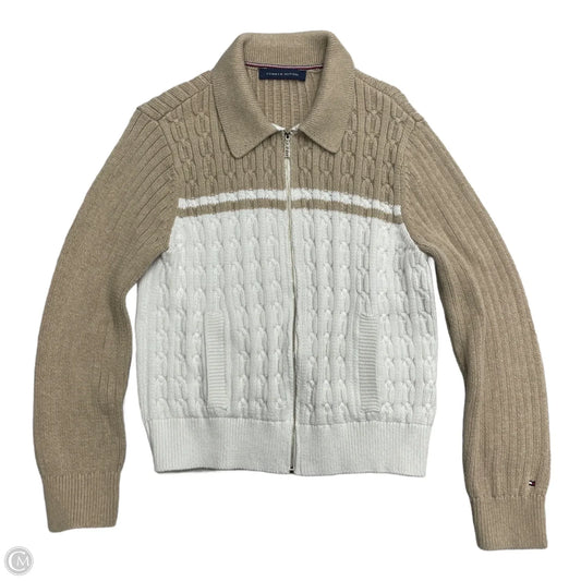 Sweater By Tommy Hilfiger In Brown & Cream, Size: M