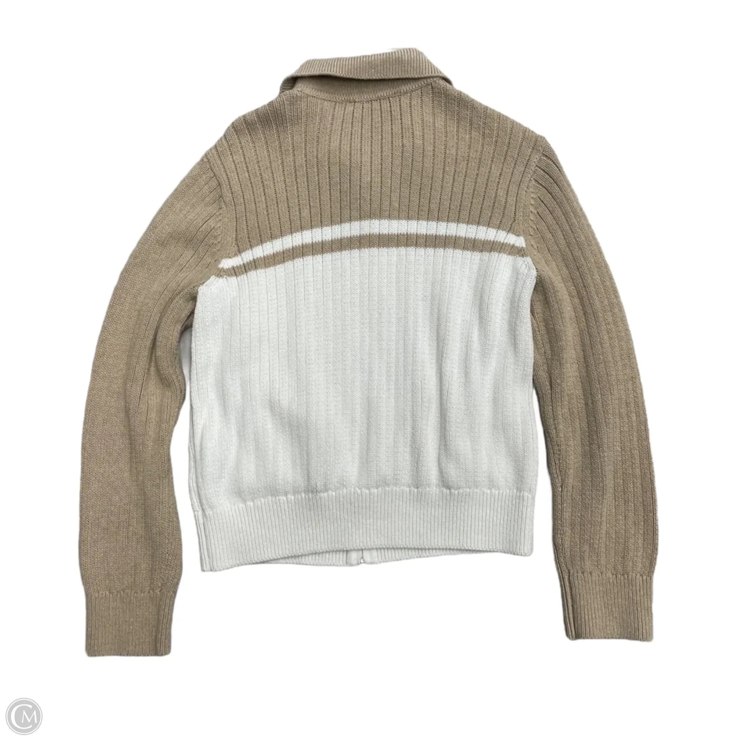 Sweater By Tommy Hilfiger In Brown & Cream, Size: M