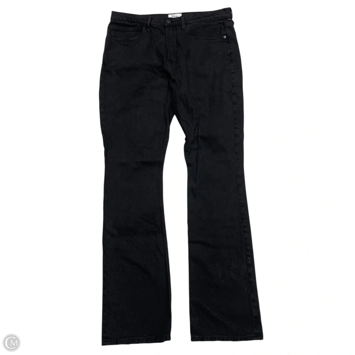Jeans Boot Cut By Frame In Black Denim, Size: 12