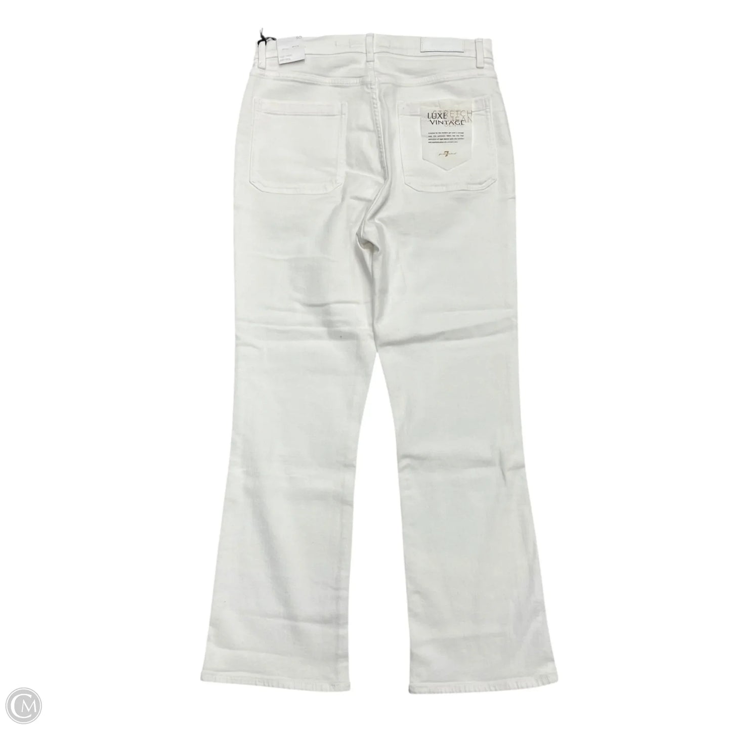 Jeans Boot Cut By 7 For All Mankind In White Denim, Size: 10