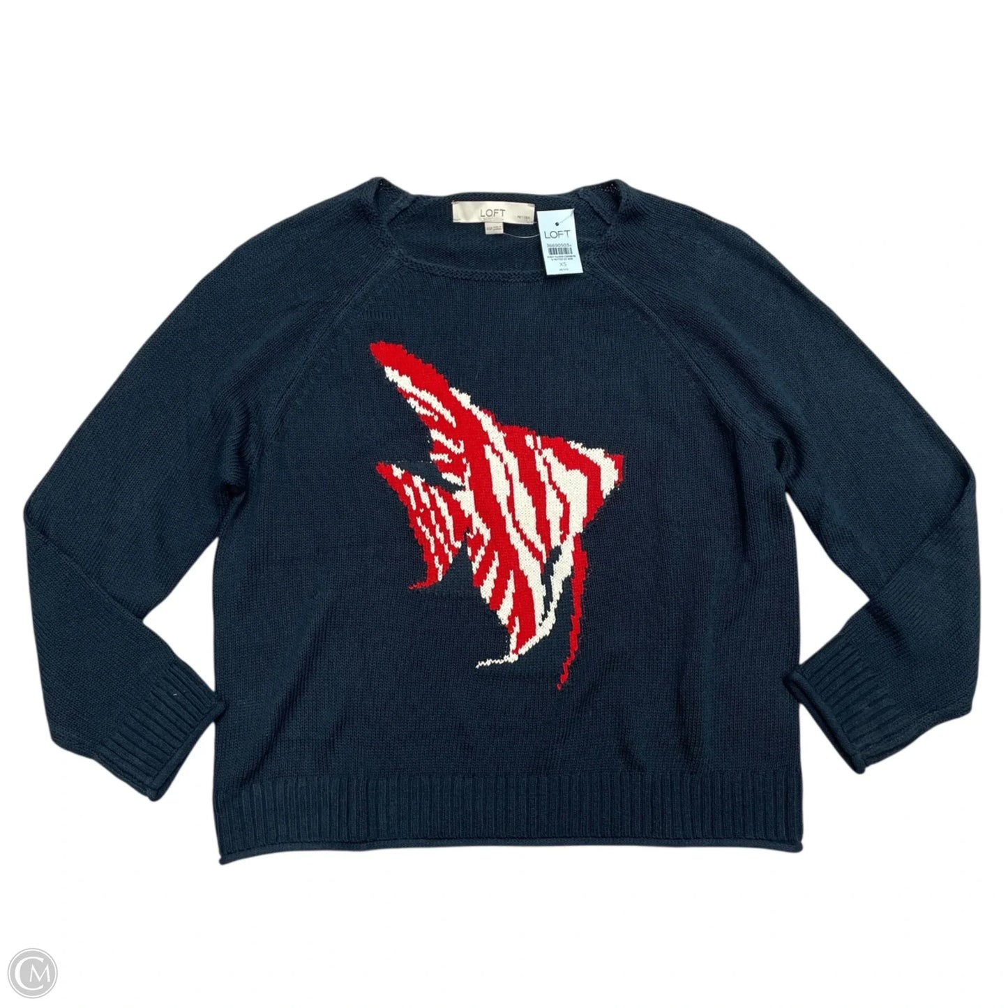 Top Long Sleeve By Loft In Navy, Size: Xsp