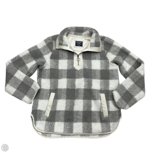 Jacket Faux Fur & Sherpa By Abercrombie And Fitch In Grey & White, Size: S