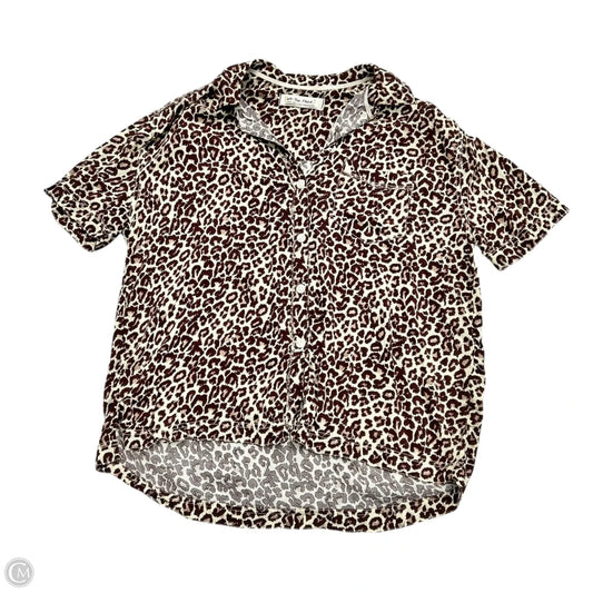Top Short Sleeve By We The Free In Leopard Print, Size: S