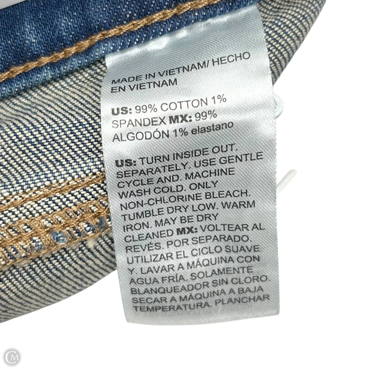 Jeans Flared By Chicos In Blue Denim, Size: 14