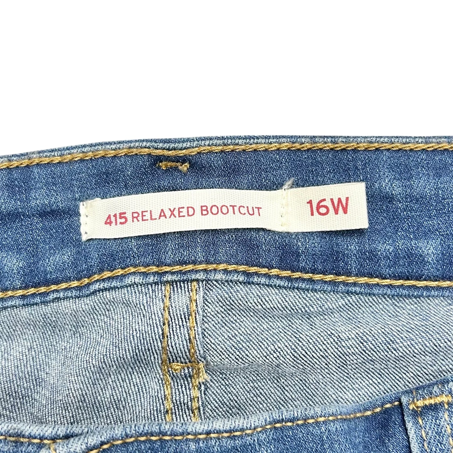 Jeans Boot Cut By Levis In Blue Denim, Size: 16