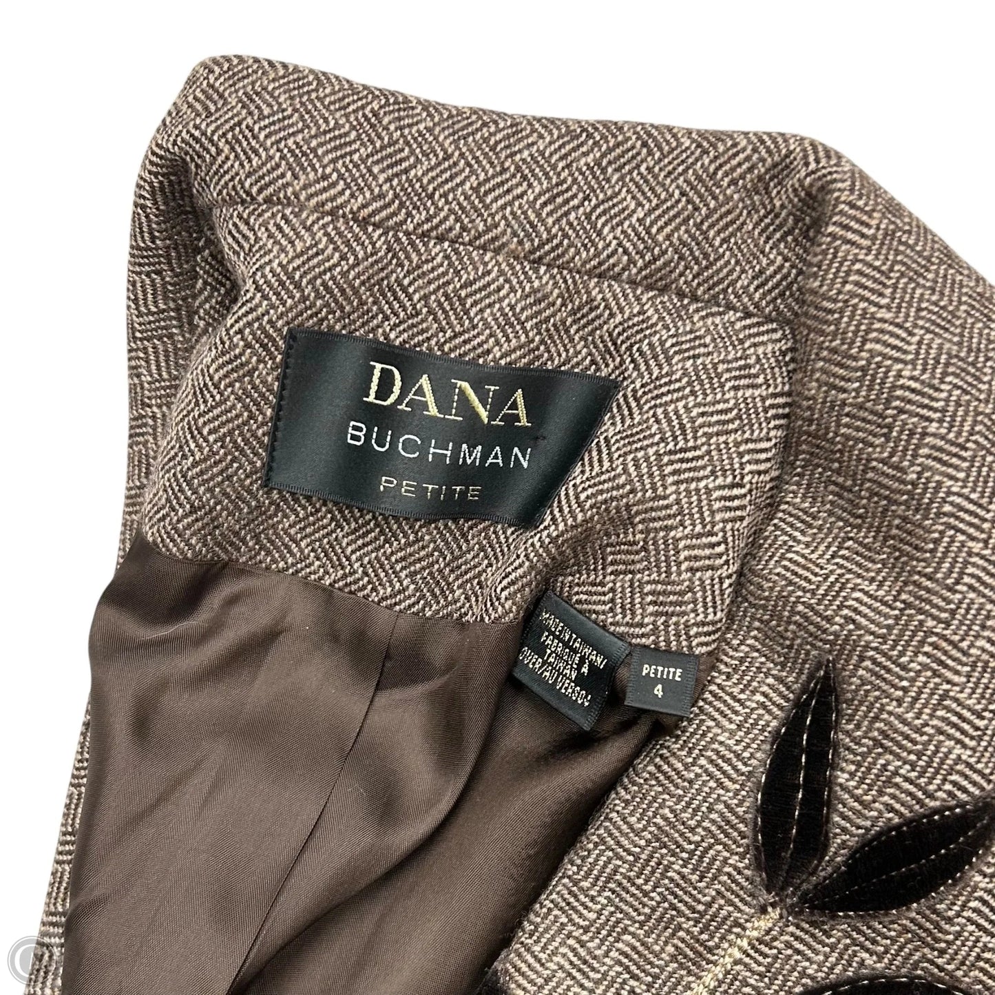 Blazer By Dana Buchman In Brown, Size: Sp