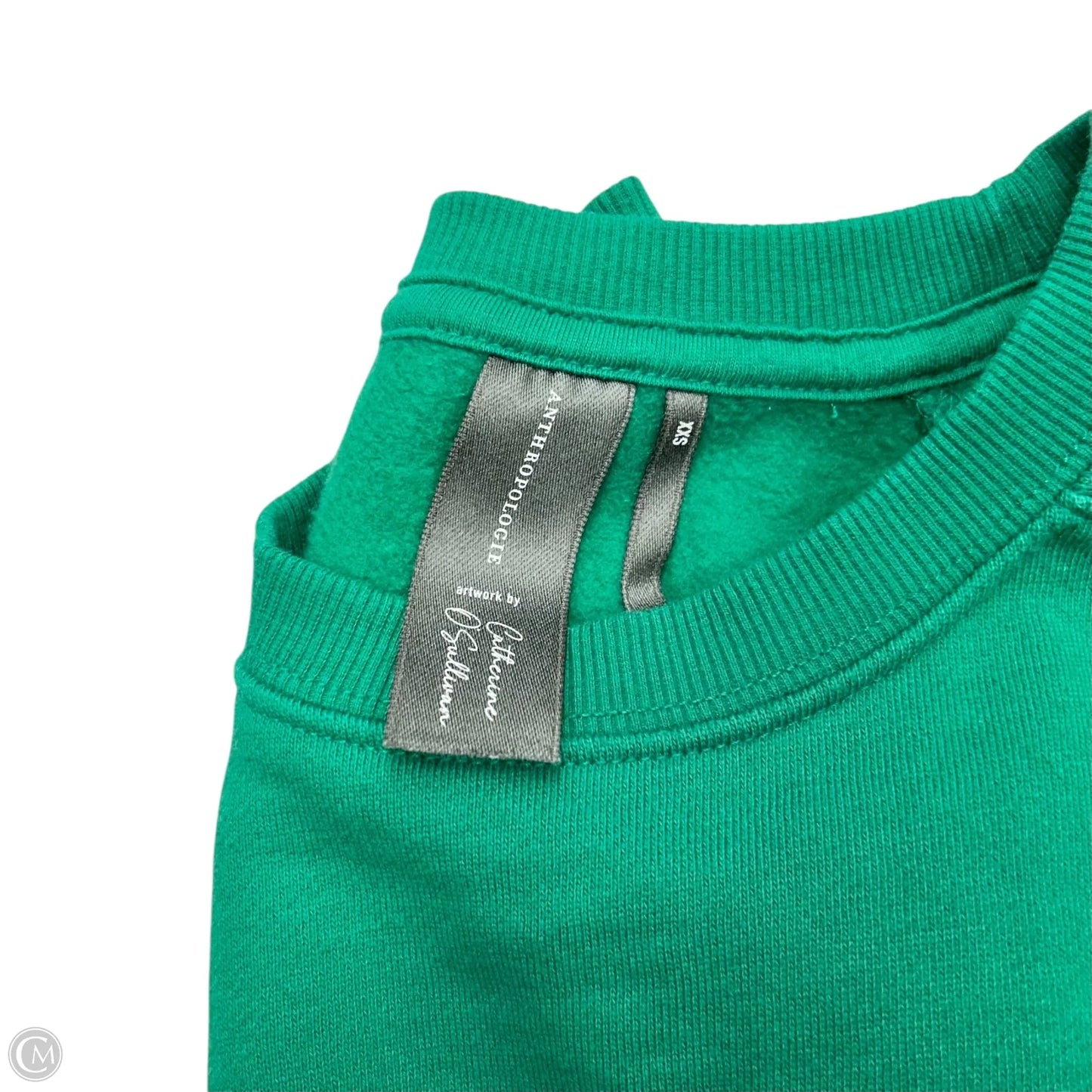 Sweatshirt Crewneck By Anthropologie In Green, Size: Xxs