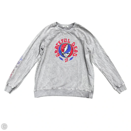 Athletic Sweatshirt Crewneck By Peloton In Grey, Size: L