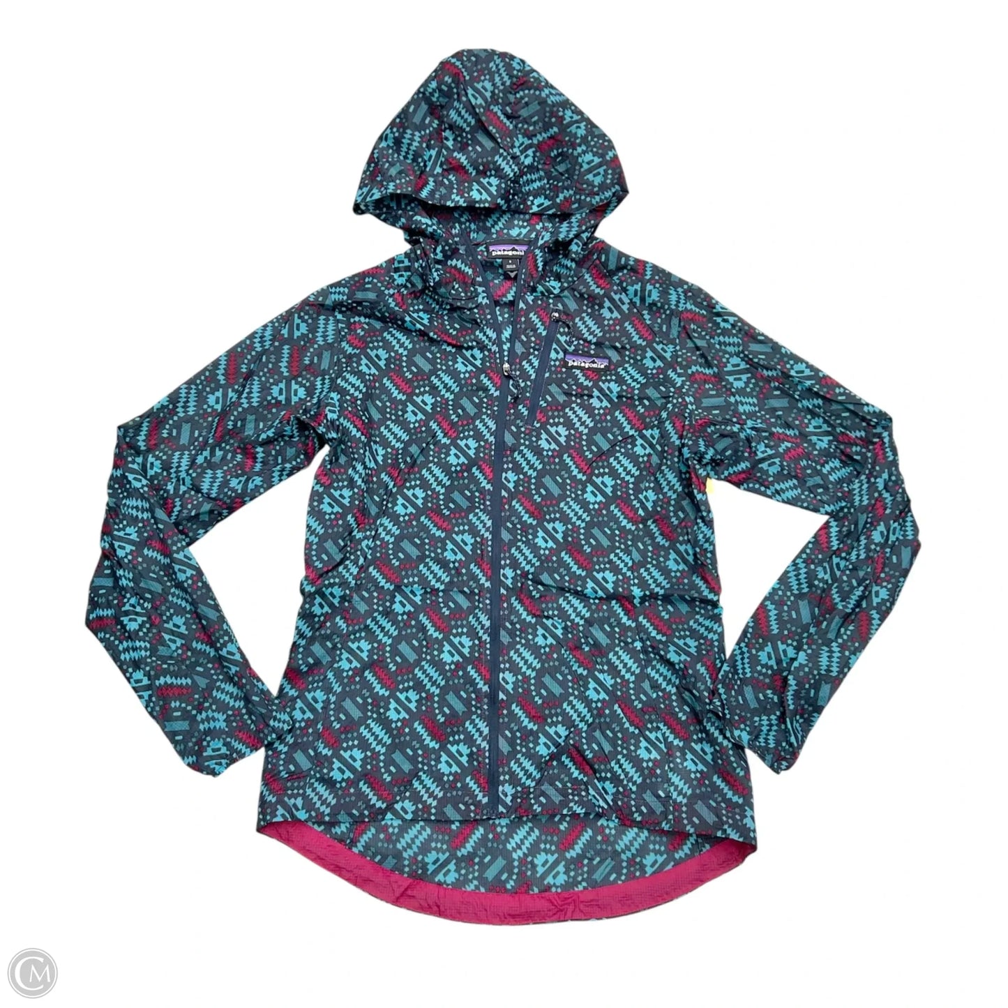 Athletic Jacket By Patagonia In Blue & Red, Size: S