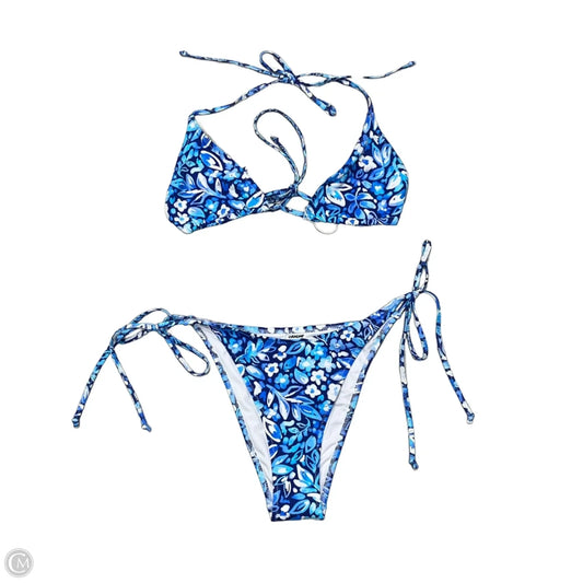 Swimsuit Top By Bright In Blue & White, Size: M